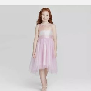 Cat & Jack Sleeveless Glitter High-low Dress!